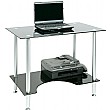 Oslo Black Glass Computer Desk