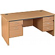 Balcary Panel End Rectangular Desk With Double Fixed Pedestals