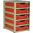 Gratstack Single Column Unit With 5 Shallow Trays