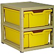 Gratstack Single Column Unit With 2 Deep Trays