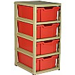 Gratstack Single Column Unit With 4 Deep Trays
