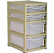 Gratstack Single Column Unit With 2 Shallow and 2 Deep Trays