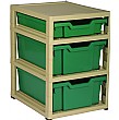 Gratstack Single Column Unit With 1 Shallow and 2 Deep Trays