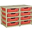 Gratstack 2 Column Unit With 8 Shallow Trays