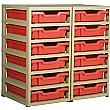 Gratstack 2 Column Unit With 12 Shallow Trays