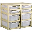 Gratstack 2 Column Unit With 4 Shallow and 4 Deep Trays