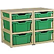 Gratstack 2 Column Unit With 2 Shallow and 4 Deep Trays