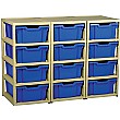 Gratstack 3 Column Unit With 12 Deep Trays