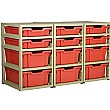 Gratstack 3 Column Unit With 6 Shallow and 6 Deep Trays