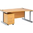 NEXT DAY Elements Wave Desk and Pedestal