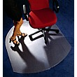 Low Pile Carpet PVC Chair Mat Contoured