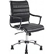 Noire Black Leather Look Manager Chair