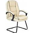 Cream Venus Leather Visitor Chair