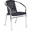 Wicker Armchair Black