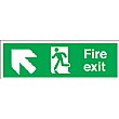 Fire Exit Left Up Diagonal Arrow