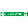 Wide Fire Exit Left Arrow
