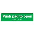 Braille Push Pad To Open