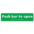 Braille Push Bar To Open