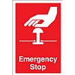 Red Portrait Emergency Stop Sign