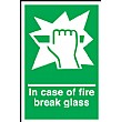 Incase Of Fire Break Glass Sign