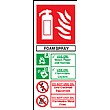 Foam Spray Fire Extinguisher Sign