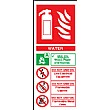Water Fire Extinguisher Sign
