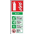 B.C.F Fire Extinguisher Sign