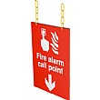 Doubled Sided Hanging Fire Alarm Call Point Sign