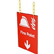 Doubled Sided Hanging Fire Point Sign