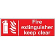 Fire Extinguisher Keep Clear Sign