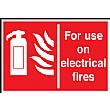 For Use On Electrical Fires Sign