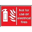Not For Use On Electrical Fires Sign