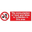 The Consumption Of Food And Drink Is Forbidden In This Area