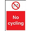 No Cycling Sign