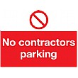No Contractors Parking Sign