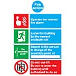 Fire Action Sign