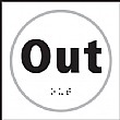 Braille Out Sign