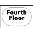 Braille Fourth Floor Sign