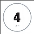 Braille '4' Symbol