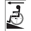 Braille Wheelchair Left Sign