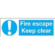Fire Escape Keep Clear Sign