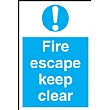 Fire Escape Keep Clear Sign