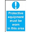 Protective Equipment Must Be Worn In This Area Sign
