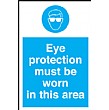 Eye Protection Must Be Worn In This Area Sign