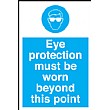 Eye Protection Must Be Worn Beyond This Point Sign