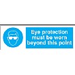 Eye Protection Must Be Worn Beyond This Point Sign