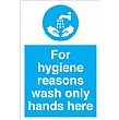 For Hygiene Reasons Wash Hands Only Here Sign