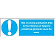 This Is A Food Production Area Sign