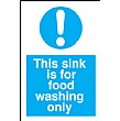 This Sink Is For Food Washing Only Sign