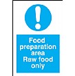 Food Preperation Area Raw Food Only Sign